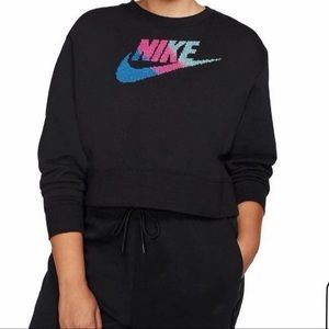Nike plus size black crop sweatshirt size 1x